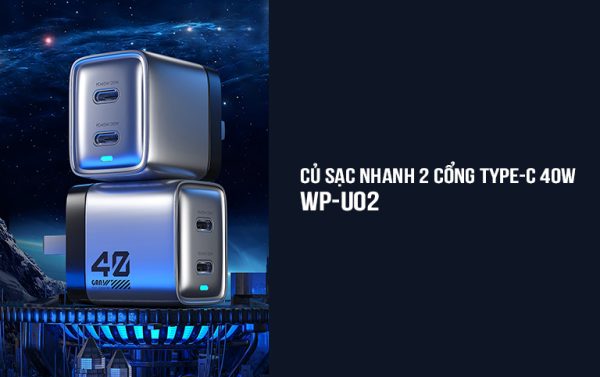 Củ sạc nhanh 2 cổng type C 40W